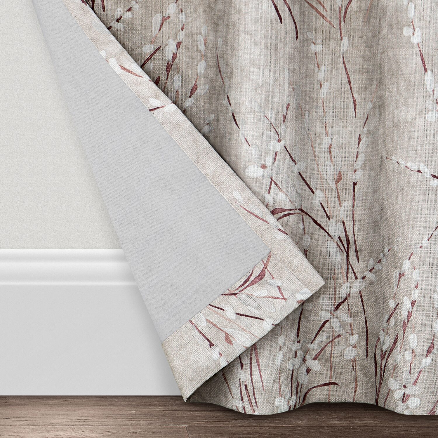 Eclipse Ambiance Botanical Grommet Top Energy Saving 100% Blackout Single Curtain Panel