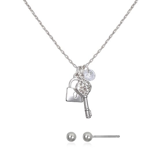 Bijoux Bar Delicates Womens Keys 2-pc. Jewelry Set