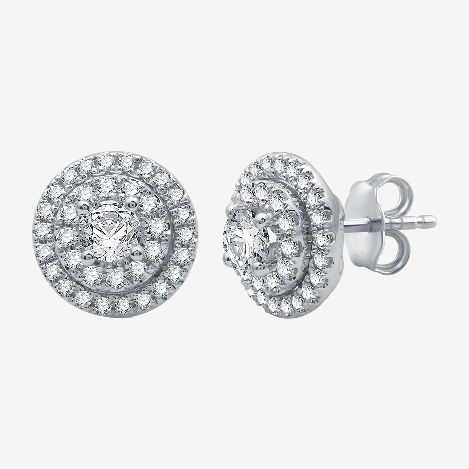 (G / Si2) Womens 2 CT. T.W. Lab Grown Diamond 10K White Gold Round 2-pc. Jewelry Set