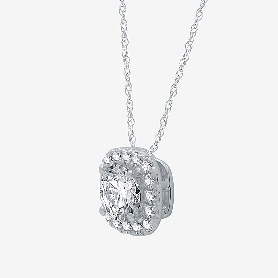 (H-I / I1) Womens 1 1/2 CT. T.W. Lab Grown White Diamond 10K White Gold Cushion 2-pc. Jewelry Set