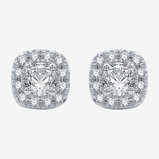 (H-I / I1) Womens 1 1/2 CT. T.W. Lab Grown White Diamond 10K White Gold Cushion 2-pc. Jewelry Set