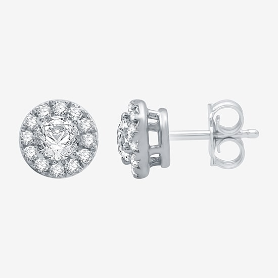 (H-I / I1) Womens 1 1/2 CT. T.W. Lab Grown White Diamond 10K White Gold Round 2-pc. Jewelry Set