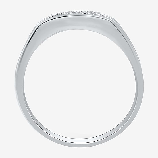 I Said Yes (H-I / I1) Mens 1/4 CT. T.W. Lab Grown White Diamond Sterling Silver Wedding Band