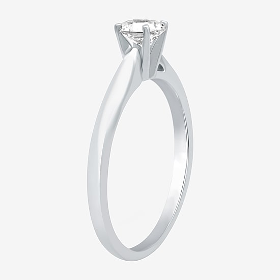 I Said Yes (H-I / Si2-I1) Womens 1/4 CT. Lab Grown White Diamond Sterling Silver Oval Solitaire Engagement Ring