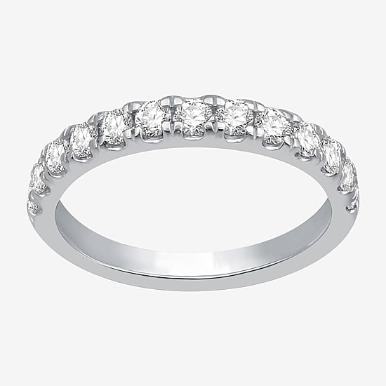 I Said Yes (H-I / I1) 3/4 CT. T.W. Lab Grown White Diamond Sterling Silver or 14K Gold Over Silver Wedding Band