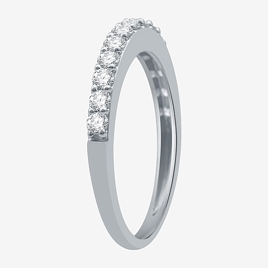 I Said Yes (H-I / I1) 1/2 CT. T.W. Lab Grown White Diamond Sterling Silver or 14K Gold Over Silver Wedding Band