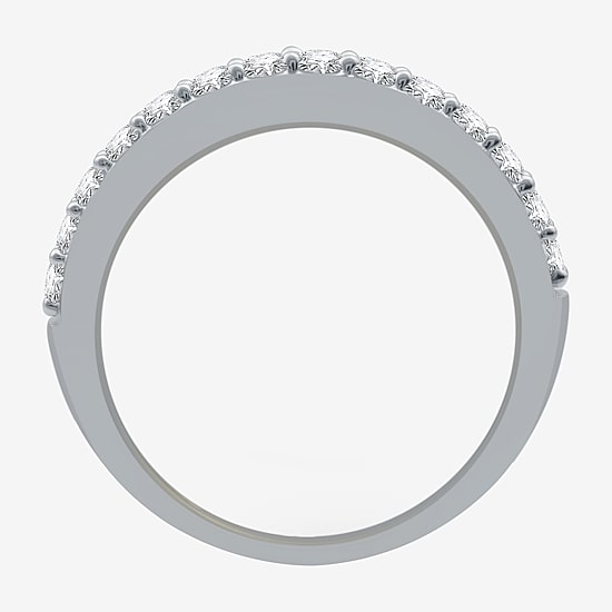 I Said Yes (H-I / I1) 1/2 CT. T.W. Lab Grown White Diamond Sterling Silver or 14K Gold Over Silver Wedding Band