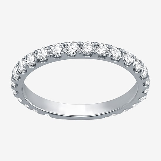 I Said Yes (H-I / I1) 1 CT. T.W. Lab Grown White Diamond Sterling Silver or 14K Gold Over Silver Eternity Wedding Band
