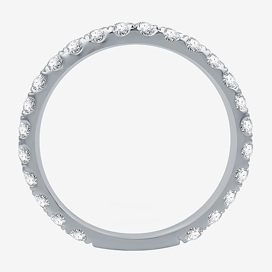 I Said Yes (H-I / I1) 1 CT. T.W. Lab Grown White Diamond Sterling Silver or 14K Gold Over Silver Eternity Wedding Band