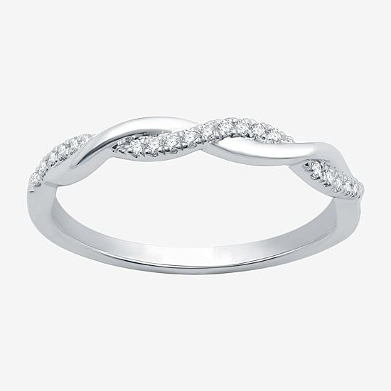 I Said Yes (H-I / I1) 1/10 CT. T.W. Lab Grown White Diamond Sterling Silver or 14K Gold Over Silver Wedding Band