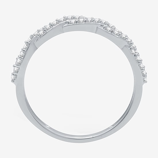 I Said Yes (H-I / I1) 1/4 CT. T.W. Lab Grown White Diamond Sterling Silver or 14K Gold Over Silver Wedding Band