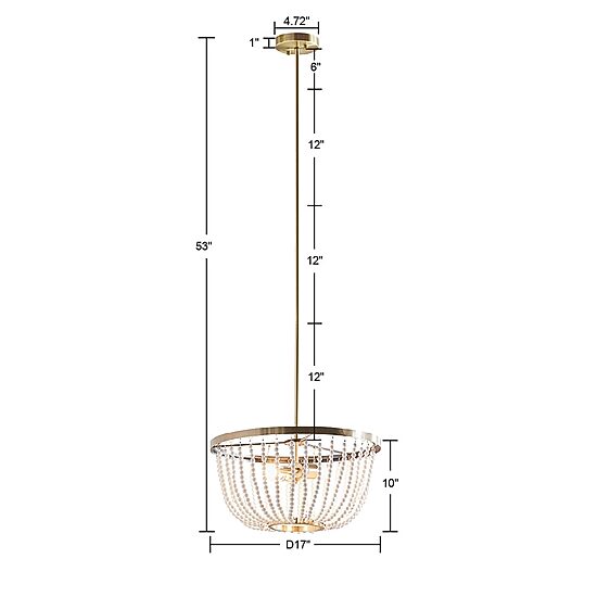 Hampton Hill Melrose 2 Light Beaded Chandelier