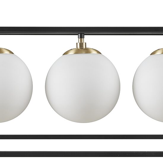INK+IVY Helena 6-Light Frosted Glass Globe Linear Chandelier