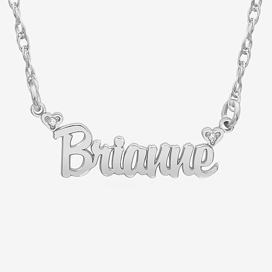 Personalized Genuine Diamond Accent Name Necklace