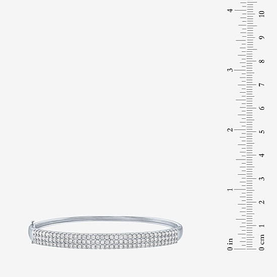 Diamond Addiction (G-H / Si2-I1) Womens 2 CT. T.W. Lab Grown White Diamond 10K Gold Bangle Bracelet
