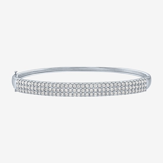 Diamond Addiction (G-H / Si2-I1) Womens 2 CT. T.W. Lab Grown White Diamond 10K Gold Bangle Bracelet