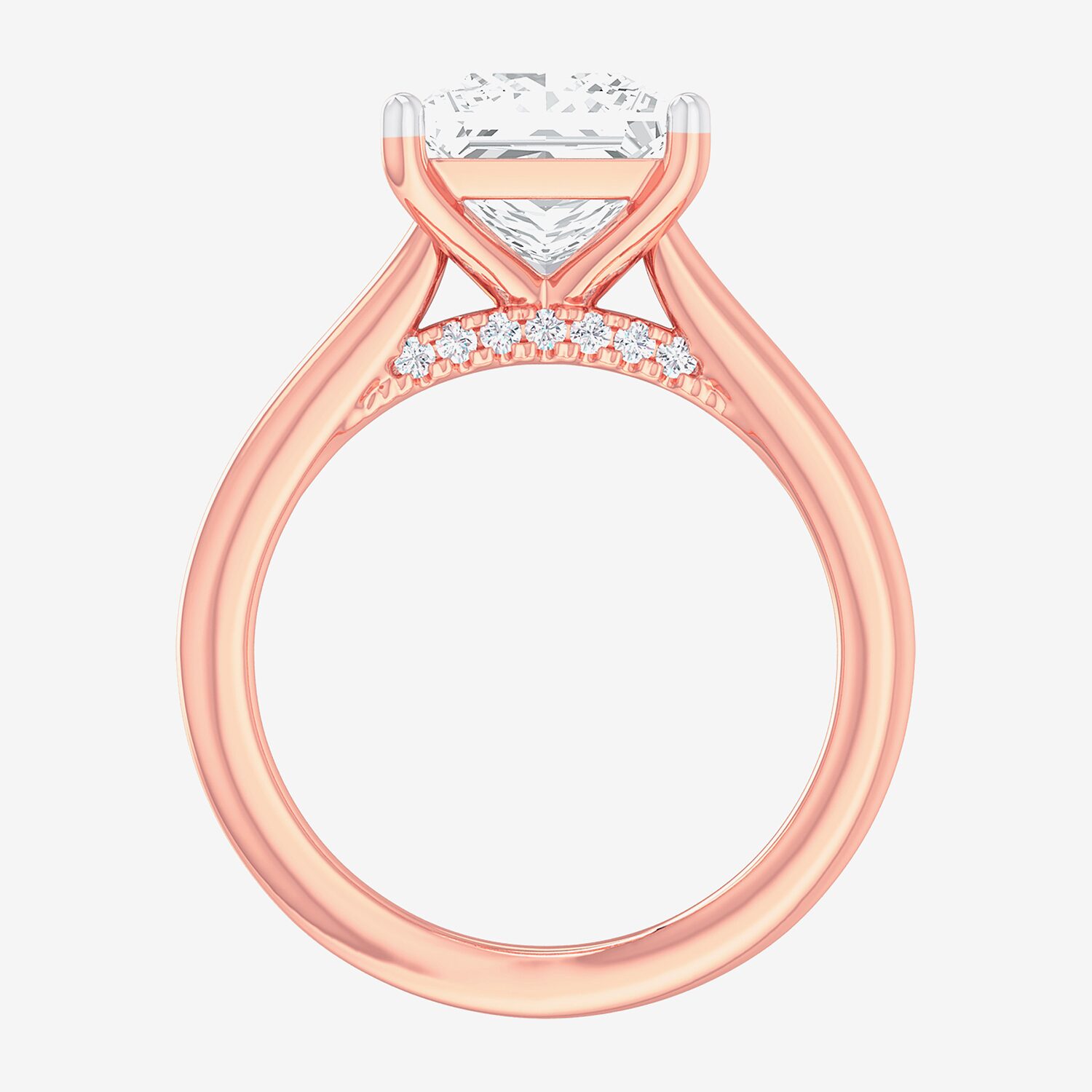 Solitaire Ring (G-H / Si1-Si2) Womens 2 CT. T.W. Lab Grown White Diamond 14K Gold Princess Engagement