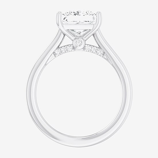 (G-H / SI1-SI2) Womens 2 CT. T.W. Lab Grown White Diamond 14K Gold Princess Solitaire Engagement Ring