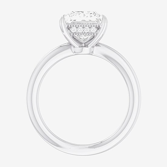 Solitaire Ring (G-H / Si1-Si2) Womens 2 CT. T.W. Lab Grown White Diamond 14K Gold Princess Solitaire Engagement Ring