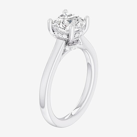 (G-H / SI1-SI2) Womens 2 CT. T.W. Lab Grown White Diamond 14K Gold Round Solitaire Engagement Ring