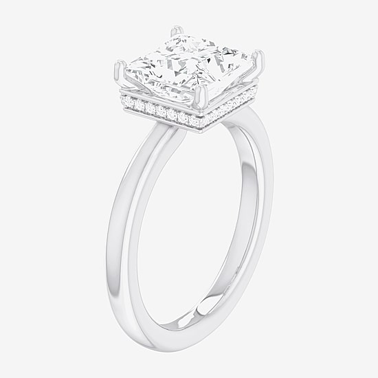 (G-H / SI1-SI2) Womens 2 CT. T.W. Lab Grown White Diamond 14K Gold Princess Solitaire Engagement Ring