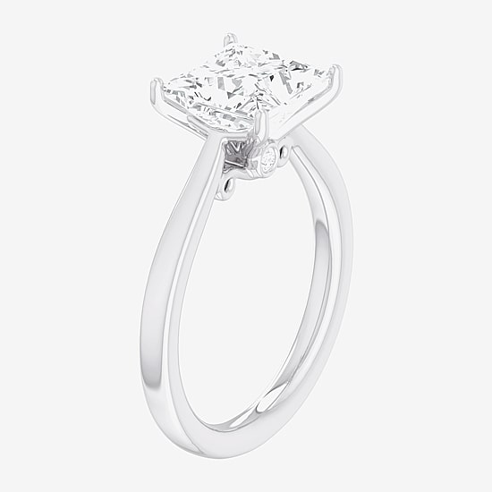 (G-H / SI1-SI2) Womens 2 CT. T.W. Lab Grown White Diamond 14K Gold Princess Solitaire Engagement Ring