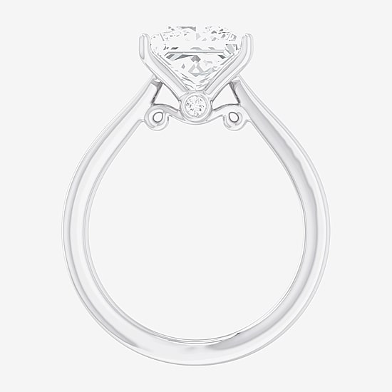 (G-H / SI1-SI2) Womens 2 CT. T.W. Lab Grown White Diamond 14K Gold Princess Solitaire Engagement Ring