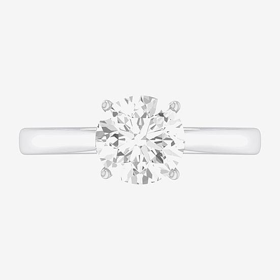 (G-H / SI1-SI2) Womens 2 CT. T.W. Lab Grown White Diamond 14K Gold Round Solitaire Engagement Ring
