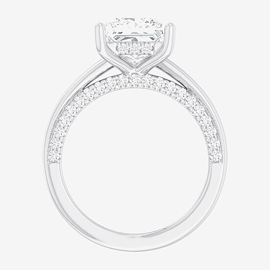 (G-H / SI1-SI2) Womens 2 1/2 CT. T.W. Lab-Grown White Diamond 14K Gold Princess Solitaire Engagement Ring