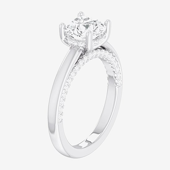 (G-H / SI1-SI2) Womens 2 1/2 CT. T.W. Lab-Grown White Diamond 14K Gold Round Solitaire Engagement Ring