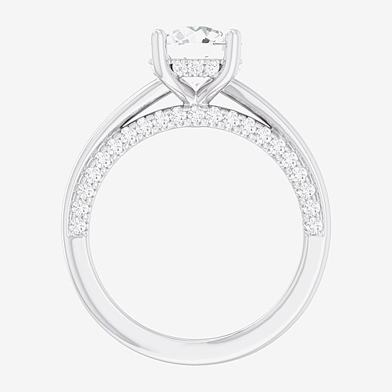 (G-H / SI1-SI2) Womens 2 1/2 CT. T.W. Lab-Grown White Diamond 14K Gold Round Solitaire Engagement Ring