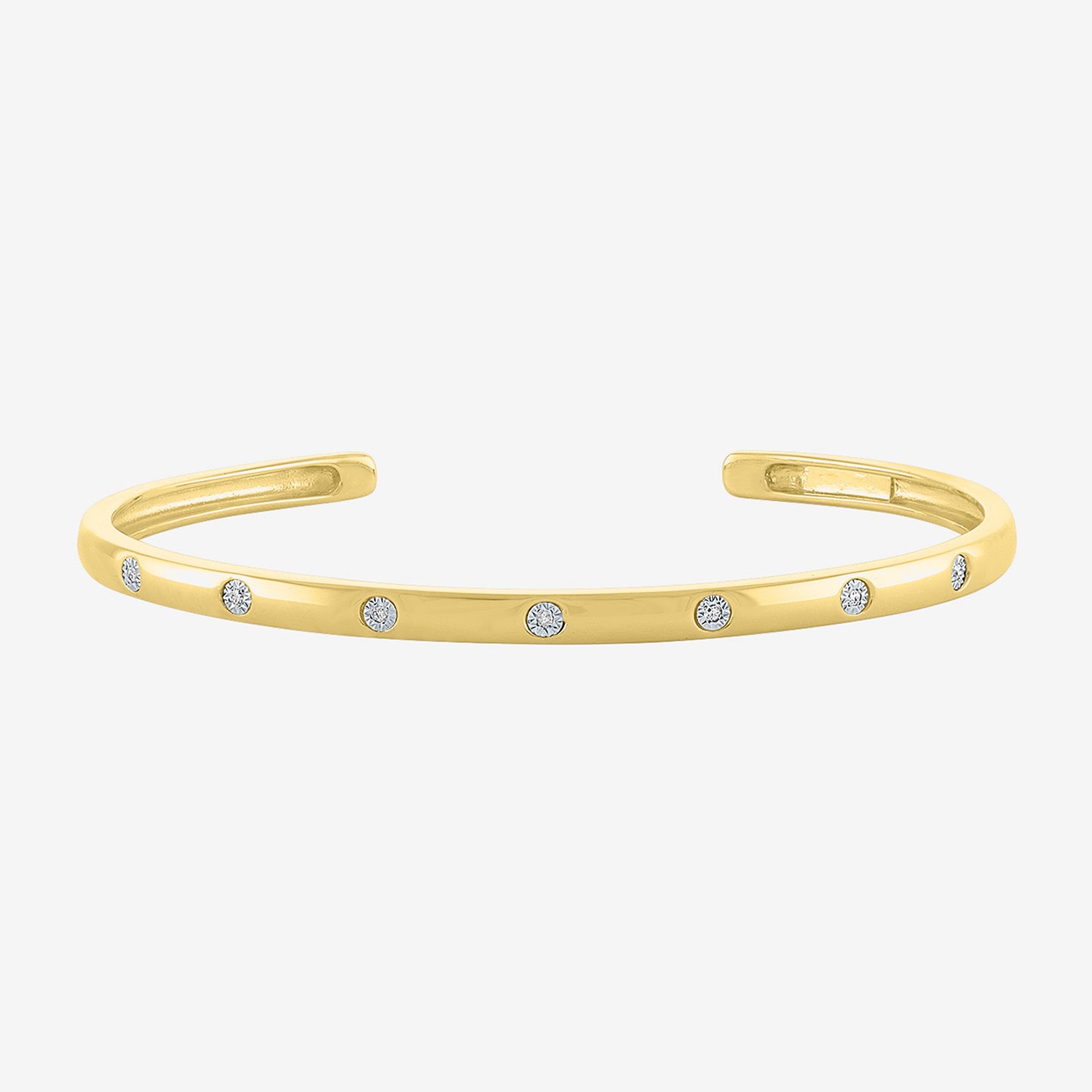 Yes,Please! Womens Diamond Accent White Diamond 14K Sterling Silver Cuff Bracelet
