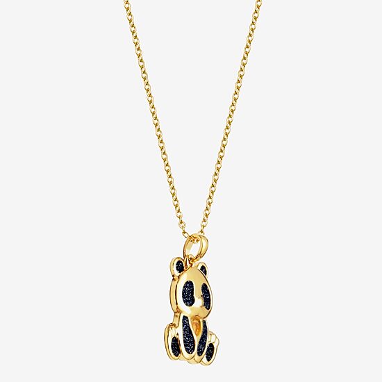 Panda Womens 18K Gold Over Silver 18 Inch Pendant Necklace