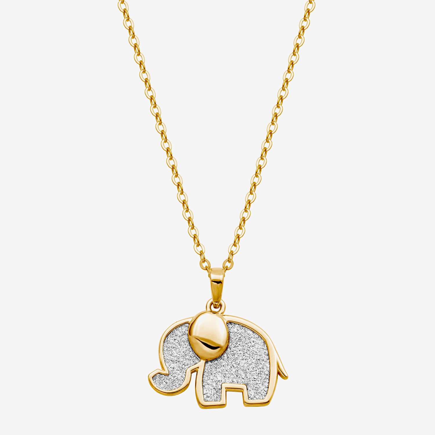Elephant Womens 18K Gold Over Silver 18 Inch Pendant Necklace
