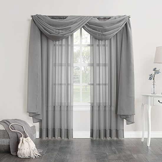 No 918 Emily Rod Pocket Sheer Single Curtain Panel