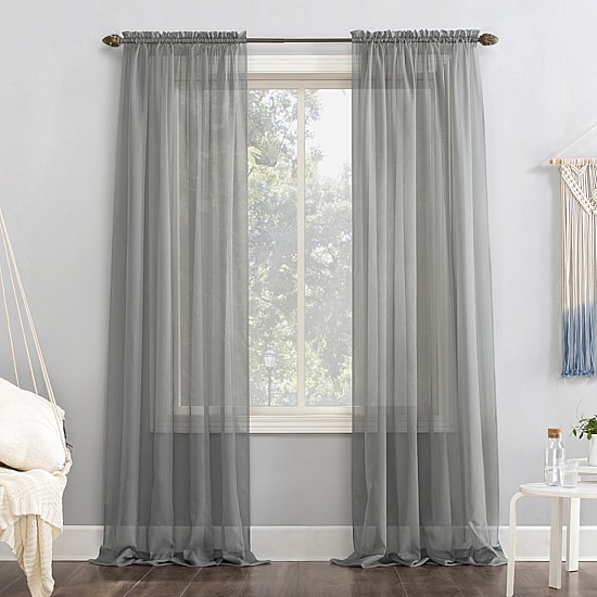 No 918 Emily Rod Pocket Sheer Single Curtain Panel