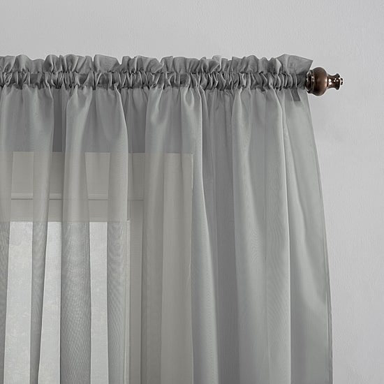 No 918 Emily Rod Pocket Sheer Single Curtain Panel