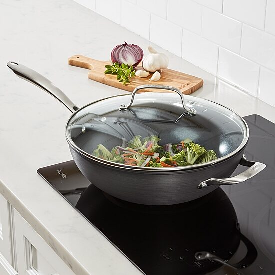 Cuisinart Green With Lid 12 Inch Hard Anodized Non-Stick 2-pc. Aluminum Wok