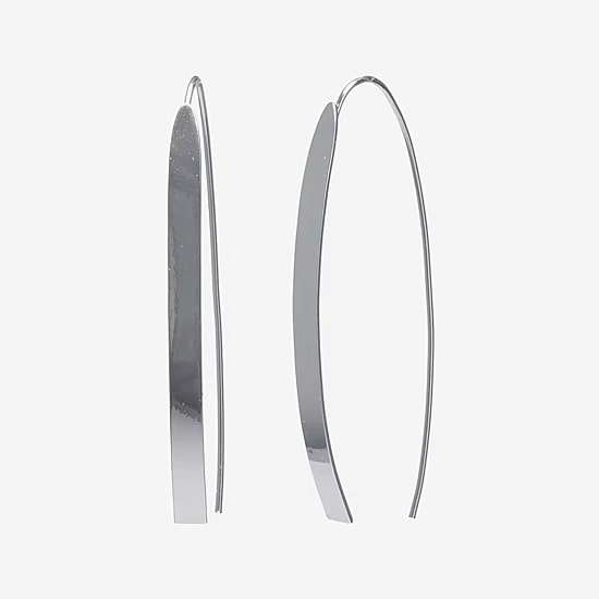 Silver Reflections Womens Pure Silver Over Brass Drop Earrings