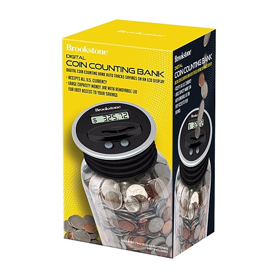 Brookstone Coin Counting Bank
