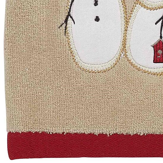 Avanti Snowman Gathering 2-pc. Embellished Hand Towel