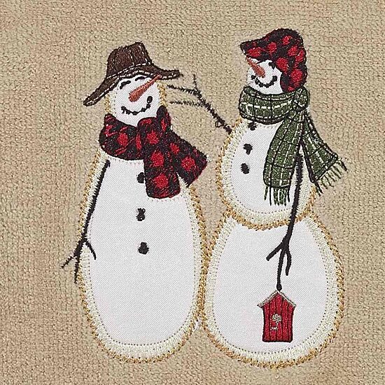 Avanti Snowman Gathering 2-pc. Embellished Hand Towel
