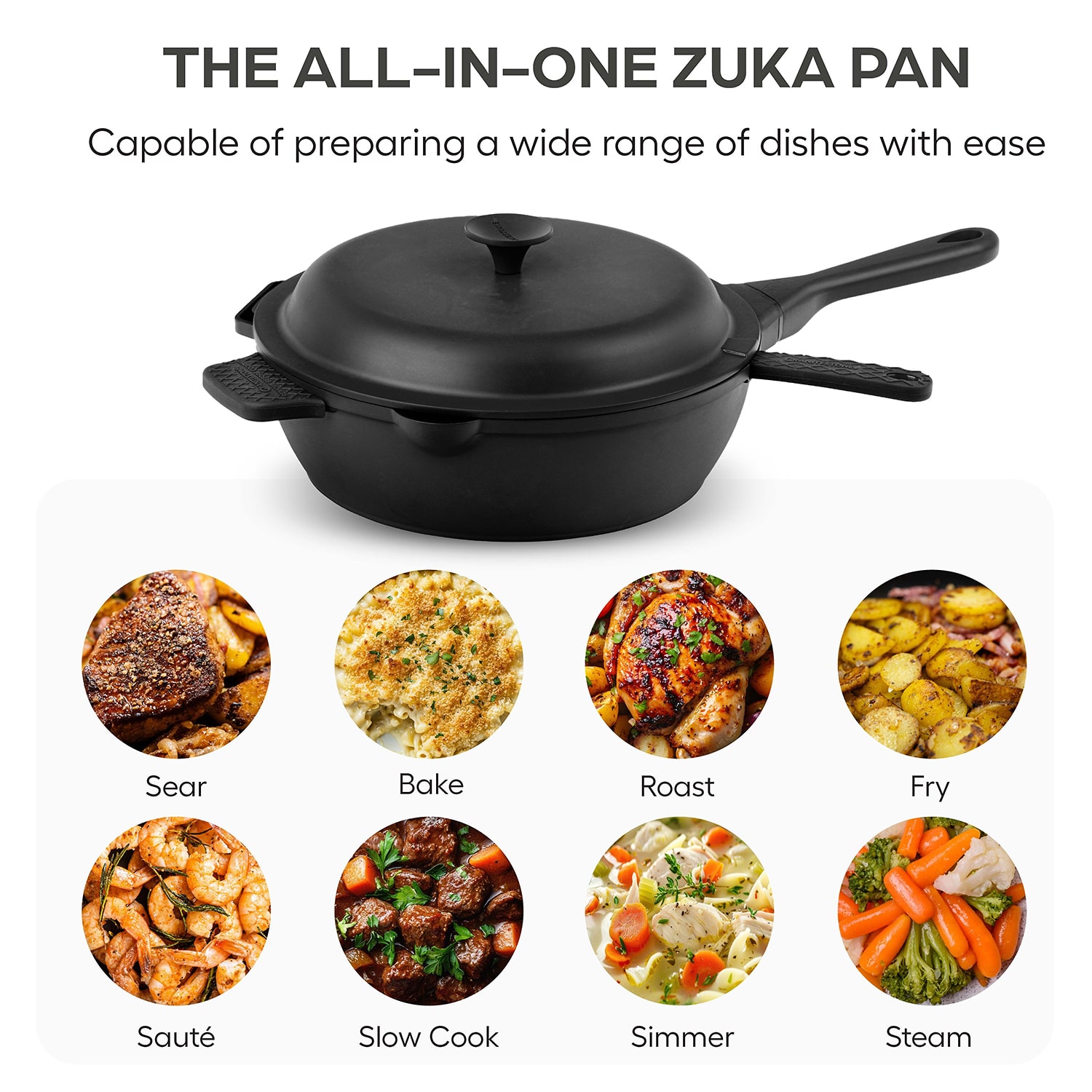 Granitestone Zuka Everyday Multi-Functional 8" Pan Cooking System
