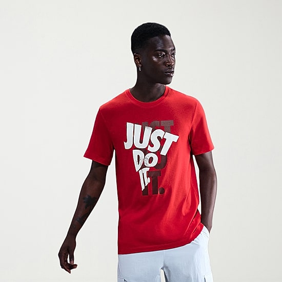 Nike Just Do It Mens Crew Neck Short Sleeve Regular Fit Graphic T-Shirt