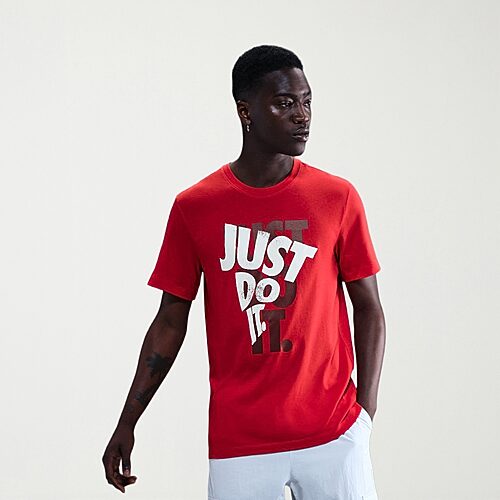 Nike Just Do It Mens Crew Neck Short Sleeve Regular Fit Big and Tall Graphic T-Shirt, 3x-large, Red