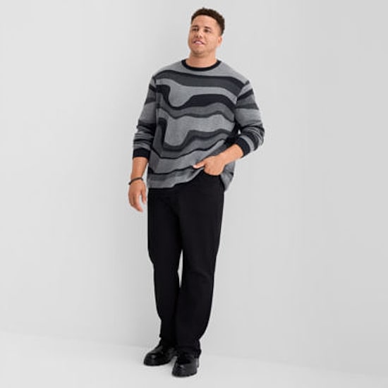 Stylus Big and Tall Mens Crew Neck Long Sleeve Pullover Sweater
