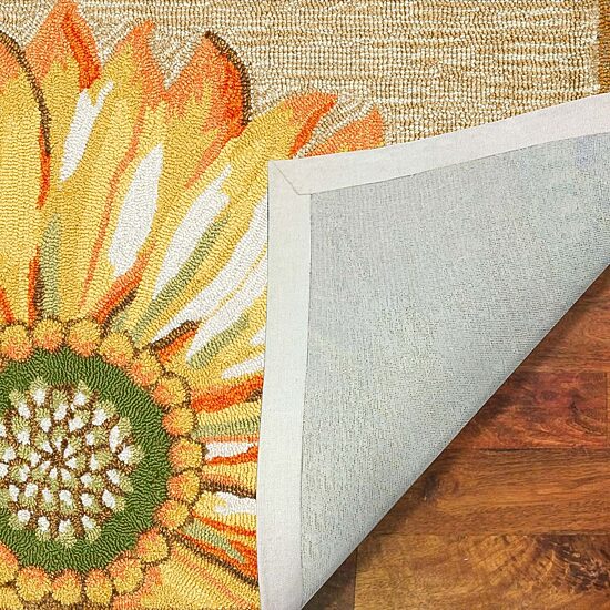 Liora Manne Frontporch Sunflower Floral Hand Tufted Indoor Outdoor Rectangular Accent Rug