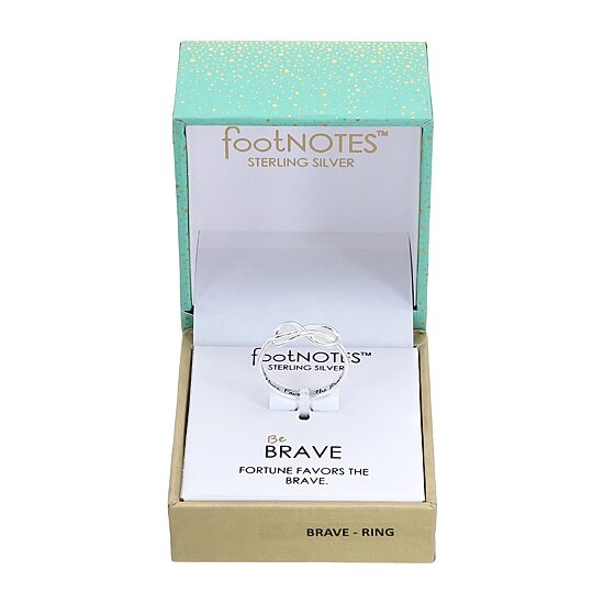Footnotes Brave Womens 5MM Sterling Silver Knot Band