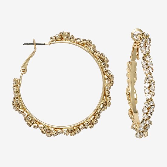 Mixit Womens 46.4mm Hoop Earrings
