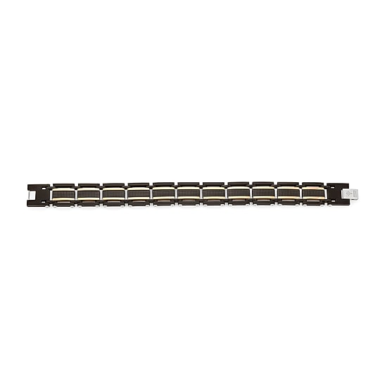 Mens Two-Tone Stainless Steel Chain Bracelet
